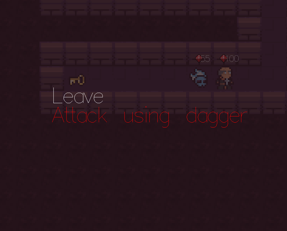Try to attack with dagger
